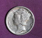 1934-D Mercury Silver Dime #P24666