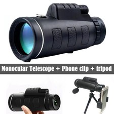 HD Monocular Starscope Monocular Telescope BAK4 with Phone clip,tripod
