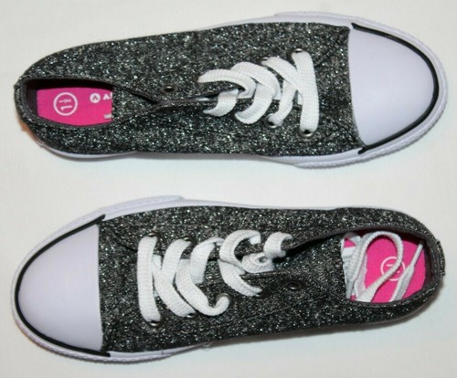 silver canvas shoes