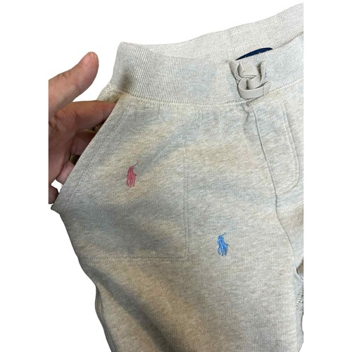 Polo Ralph Lauren Joggers Sweatpants Tan Beige Pony Player Motif Girl's XL 16 - Picture 5 of 7