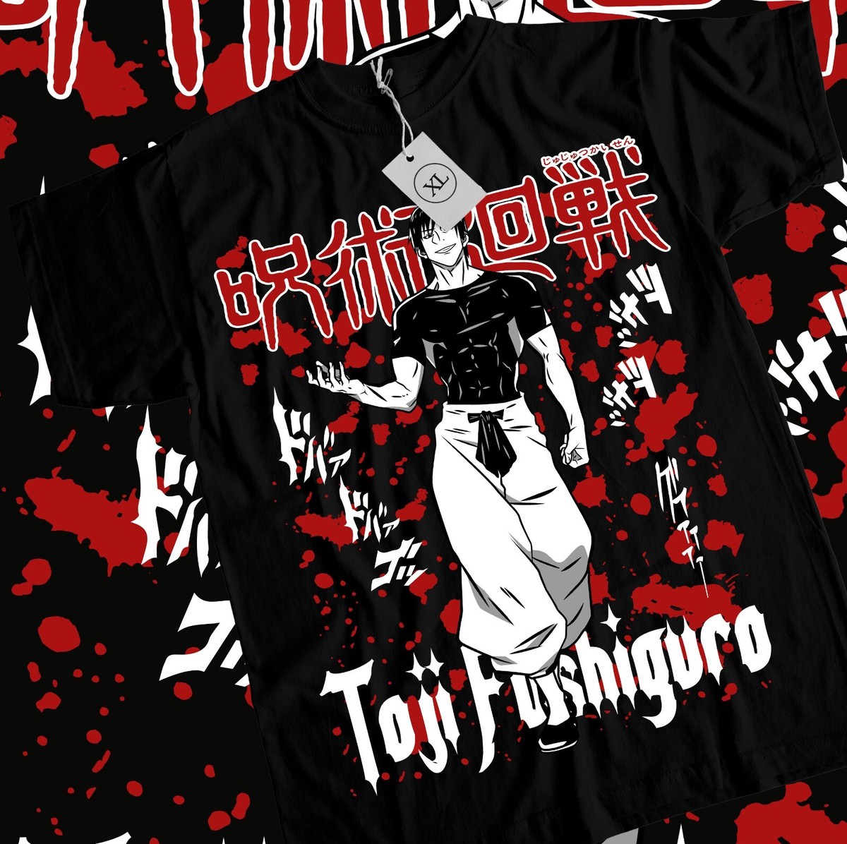 Fushiguro Toji T-shirt Jujutsu Kaisen Anime Horror Manga Short