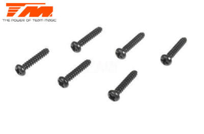 Team Magic No. TM126315RCR Schrauben Rundkopf M3x15mm