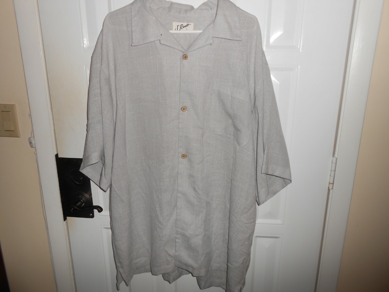 FILA J ROWE Just Chillin Parrot Camicia Ricamata Beige Uomo Manica Corta XXXL