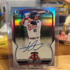 2023 Bowman Chrome Jorel Ortega Silver Refractor Auto #/499 1st Bowman Twins 