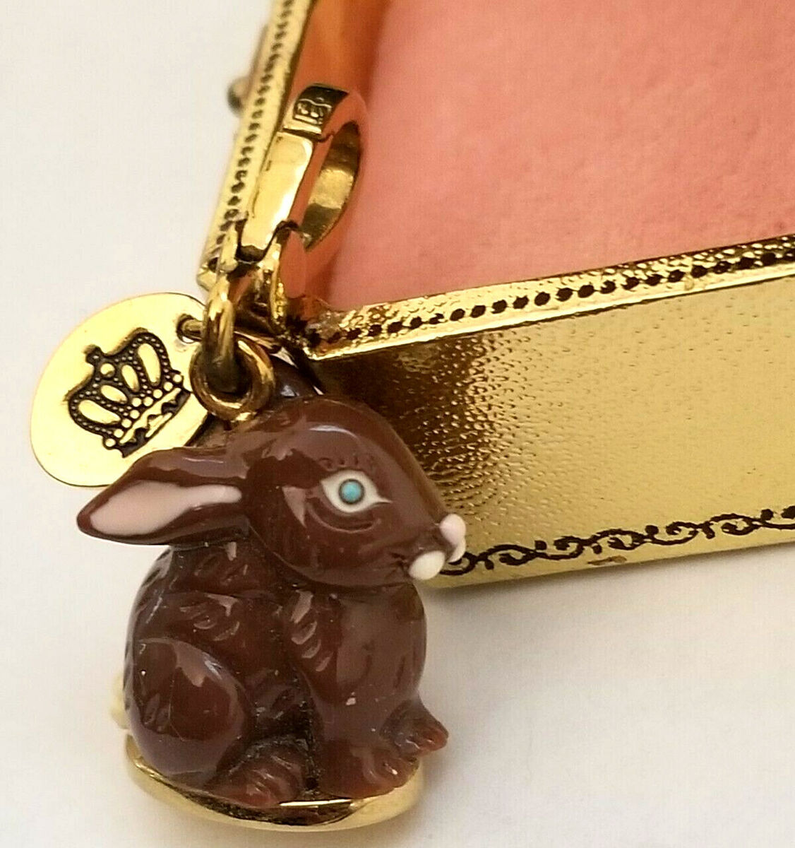NEW IN BOX NWT 2010 Juicy Chocolate Bunny Rabbit Charm NEW IN BOX NWT 2010 Juicy Chocolate Bunny Rabbit Charm