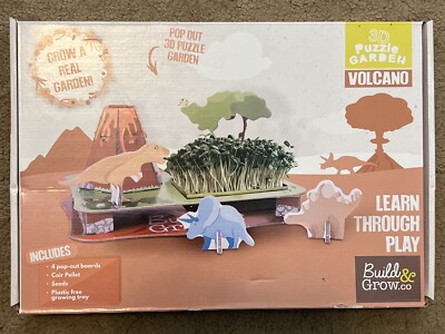 Build and Grow Co. Pop Out 3D Puzzle Garden Volcano Learn Through Play Sealed
