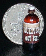 Quench Root Beer Soda Pop 1:12 Drink Meal Picnic Party #FA40247 Beverage