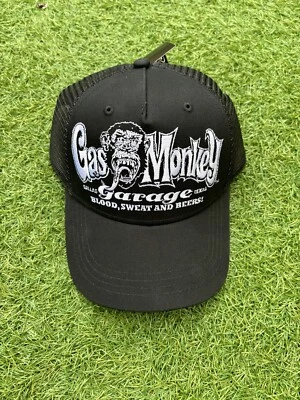 Official Gas Monkey Garage Black Trucker Cap Hat One Size Fits All BNWT - Image 1 of 4
