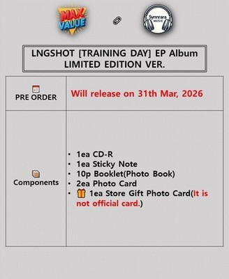LNGSHOT TRAINING DAY EP Album LIMITED Ver/CD+Sticky Note+Photo LNGSHOT TRAINING DAY EP Album LIMITED Ver/CD+Sticky Note+Photo