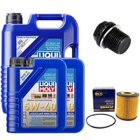 MotoröL Filter Set 5W-40 Liqui Moly 7 Liter + Schraube FüR Volvo S80 I T6 184