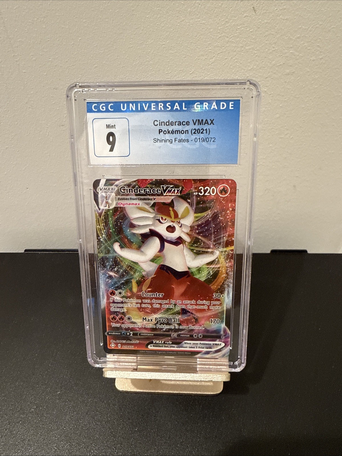 Cinderace VMAX 019/072 Shining Fates Holo CGC 9