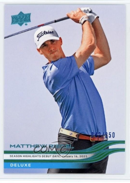 2026 Upper Deck Debut Dates Deluxe 42/250 Matthew Riedel #86 Rookie RC 3d2