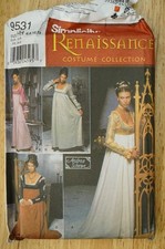 9531 Simplicity Costumes HH Adult 6-12 Renaissance Costume Collection
