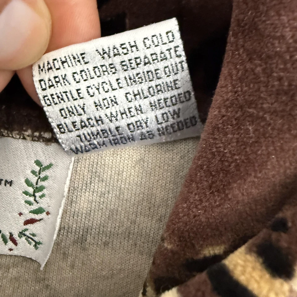 Camisa Top Sarah Bentley Terciopelo Talla PM Estampado Leopardo Floral Abotonada Patchwork Foto 4 de 4