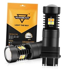 LED Bulbs 3457 4157 Switchback Dual Color Bulbs 300 Brighter White and 3157