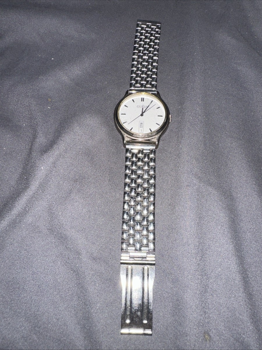 Guess Inc. 1996 JAPAN MOV'T Stainless Steel Silver Watch | eBay