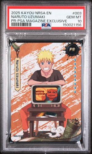 2025 PSA MAGAZINE EXCLUSIVE #003 NARUTO UZUMAKI PSA 10