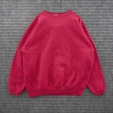 Vintage 90s Tultex Crewneck Sweatshirt Unisex XL Red Blank Made in USA