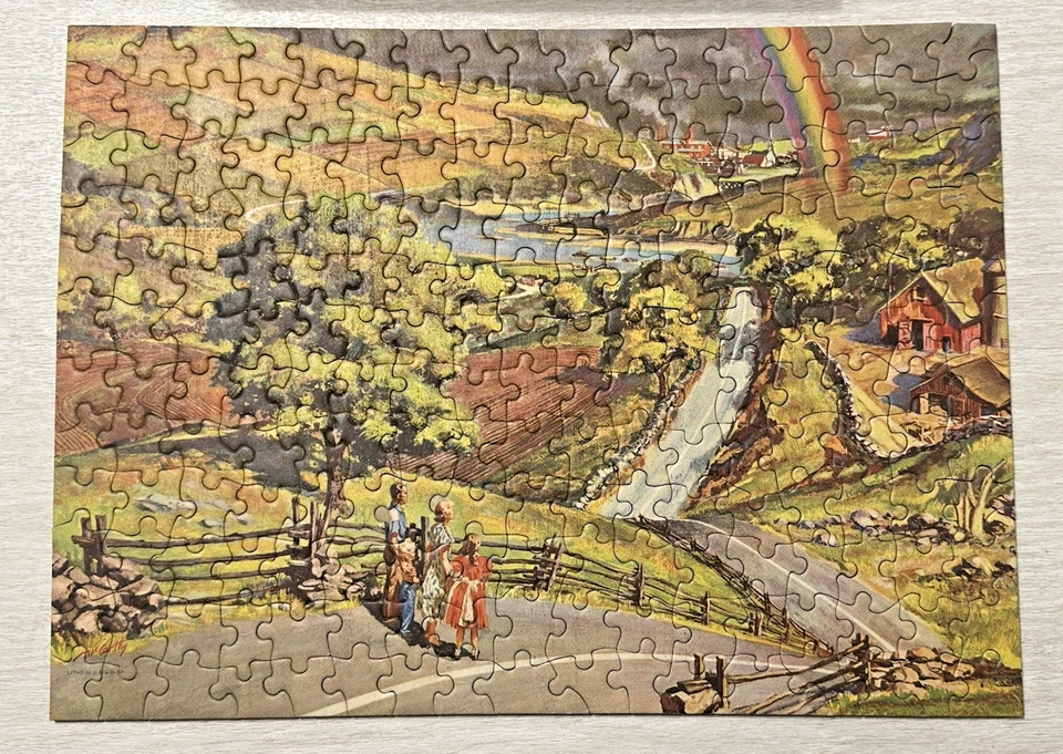 VINTAGE TUCO PICTURE PUZZLE TV SERIES THE PROMISED LAND COMPLETE IN BOX (1950’S) - Image 2 of 4