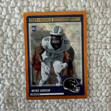Panini 2025 Score Rookies Lava Parallel Mike Green #88 /799 Baltimore Ravens
