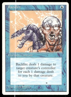 Backfire Uncommon Fourth Edition MTG Near Mint