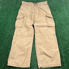VTG Old Navy Surplus Cargo Military Baggy Wide-Leg Pants 34x29" Khaki Brown Y2K