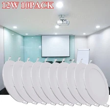 10Pack 6Inch LED Ceiling Lights Ultra-Thin Recessed Retrofits Kit 6000K Daylight