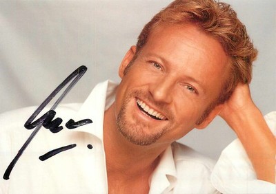 Autograph Uwe Hübner-moderator ZDF hit parade-autograph card autographed