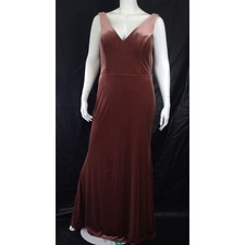 Revelry Velvet V Neck Cowl Back Maxi Dress Rosewood Dakota Size 20 Formal