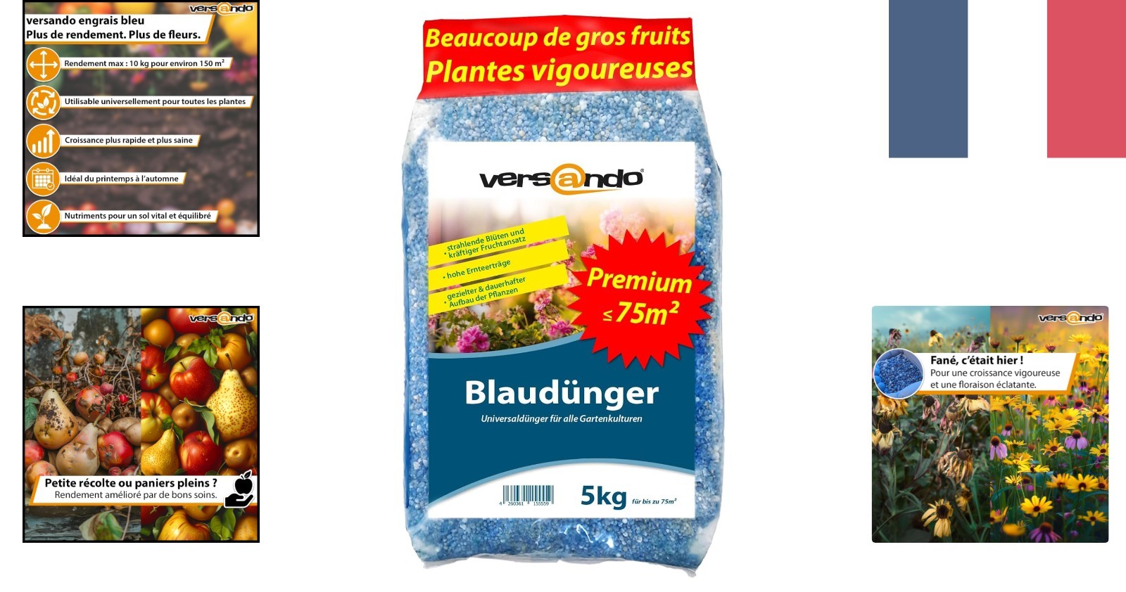 Engrais bleu Versando 5kg nourriture plantes vigoureuses et arbustes jardin