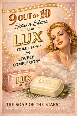 LUX SOAP *2X3 FRIDGE MAGNET* VINTAGE ADVERTISEMENT SCREEN STARS CHOOSE SKIN LOVE