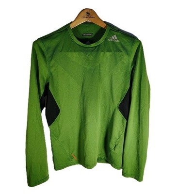 Adidas Response Long Sleeve Athletic Shirt Green Womens Small