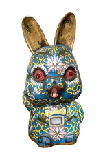Vintage Rare Chinese Cloisonne Bunny Rabbit LED Digital Clock Figurine Gumps?