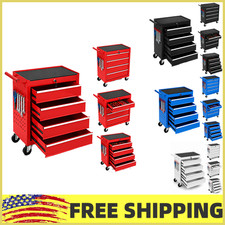 4-drawer Rolling Tool Chest Steel Tool Box With Lock Mobile Tool Storage Cabinet