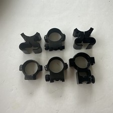 6 Vintage Used Scope Ring Assortment