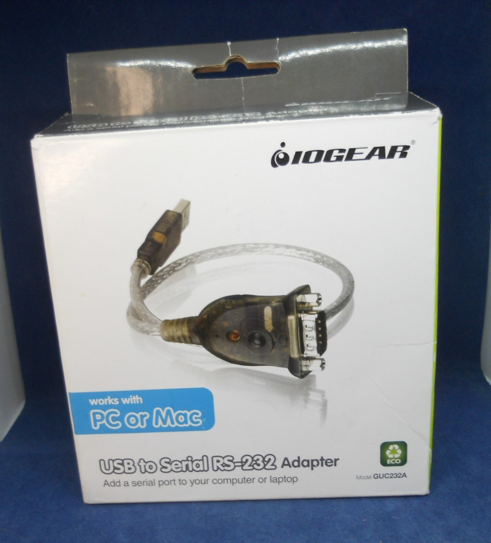 IOGEAR USB to Serial RS-232 DB-9 Male Adapter GUC232A