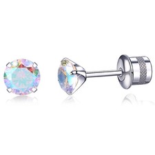 Titanium Earrings, Hypoallergenic G23 Implant Grade 20G Screw Back Titanium Stud