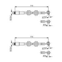 2X Bosch BremsschlÄUche Vorne Passend FÜR Renault Espace Grand Megane ScÉNic