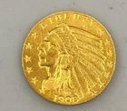 1908 US $2.50 Gold Indian Coin .1209AGW XF+ L24565