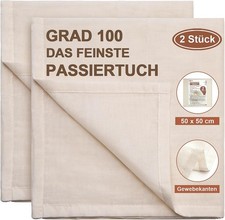 eFond Passiertuch, 2 Stück 50x50cm Käsetuch...