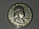 1950 FRANKLIN HALF DOLLAR 50C US COIN IN CLEAR CAPSULE CIRCULATED 90% SILVER