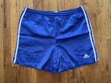 Adidas Nylon Shorts Vintage 80 S MEDIUM Sprinter Shiny Satin Retro Glanz Lisbon