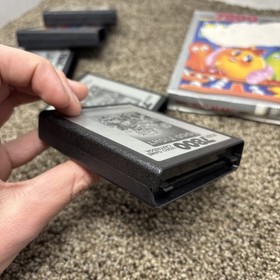 Atari 7800 Games Lot Of 5 Ms PAC Man Dig Dug Choplifter Food Fight Tested