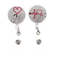 2 Pcs Card Keeper with Metal Buckles Identification Badge Holder