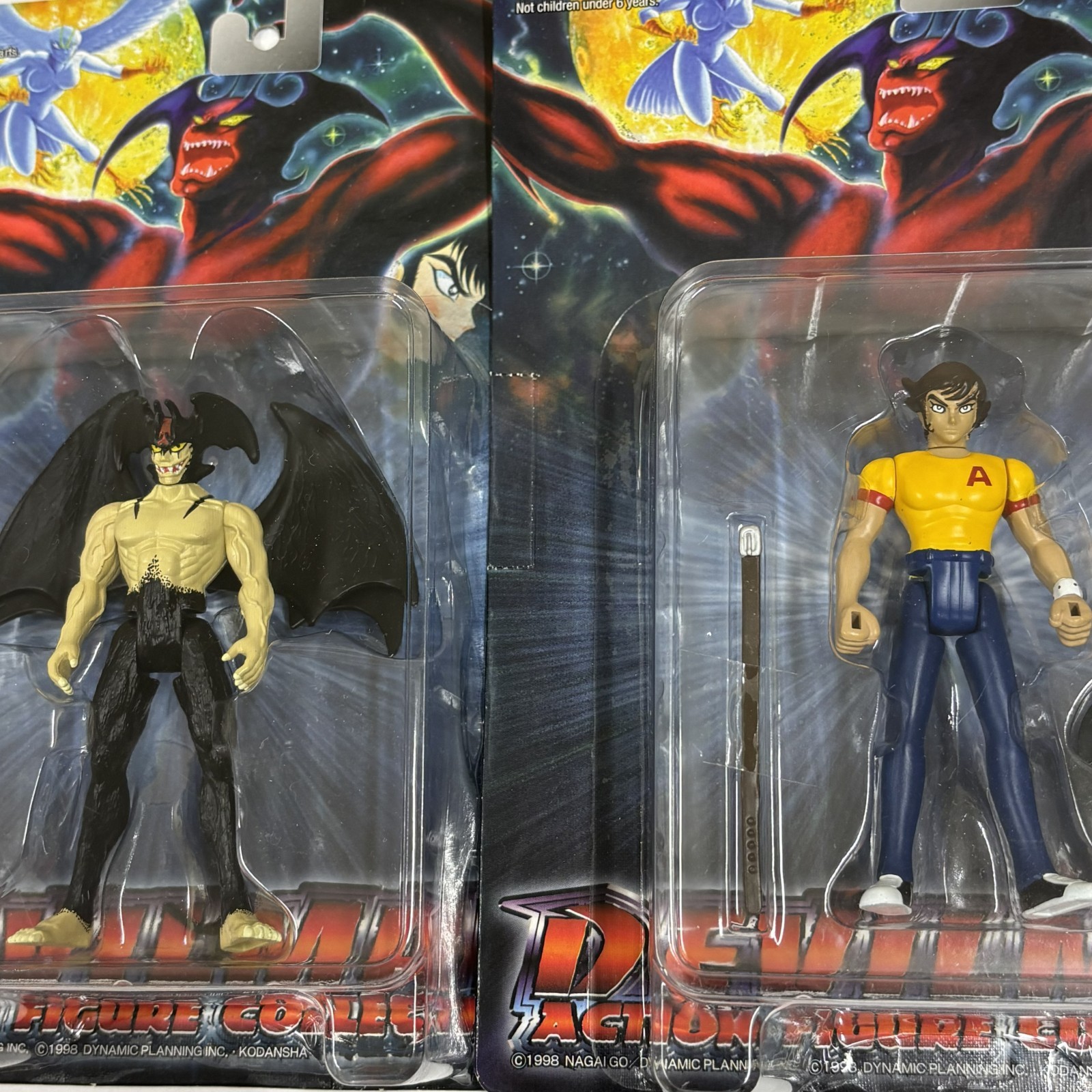 45 Vtg 1998 Banpresto Devilman Akira Fudo Figure Collection 2pc Set Japan