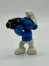 RARE Vintage Smurfs Collectibles - Home Video Videographer Camcorder Smurf 20414
