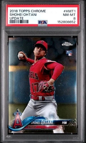 2018 Topps Chrome Update Shohei Ohtani RC Rookie #HMT1 Angels PSA 8