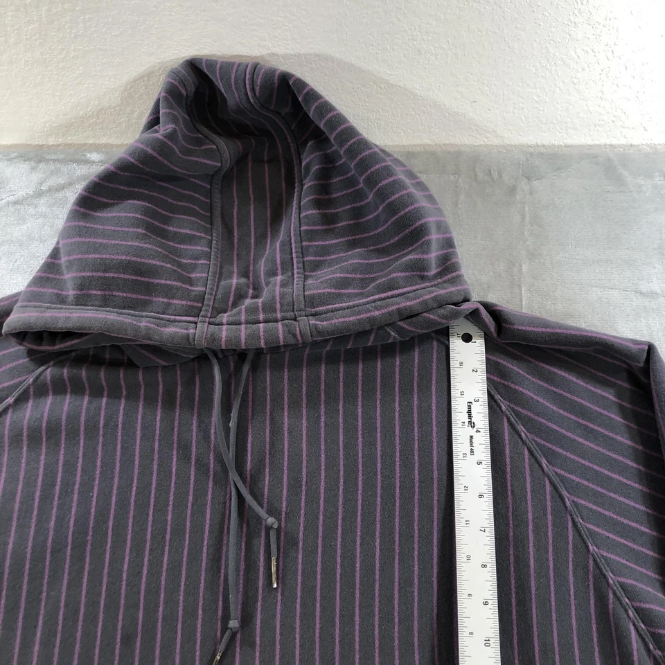 VTG Nike Hoodie Mens 2XLT Gray Purple Pinstripe Air Force Pullover - Image 4 of 4