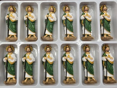 St Judas Tadeo Mini 3'' Religious Figurine 12 Pcs Set Mini St Jude Thaddeus ,New