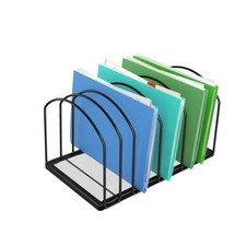 9 Section Metal File Sorter Organizer for Desk Home Office, 7 Section Black